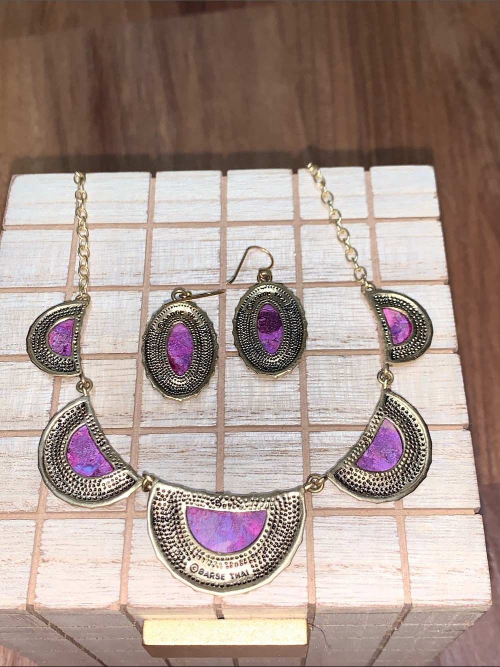 Vintage Barse Necklace & Earrings - Picture 4 of 6